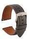 Light Gray Soft Leather Watch Band 22mm Quick Release