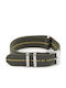 Green Khaki Yellow Elastic Nato Strap 18mm with Buckle
