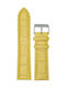 Tzevelion Crocodile Leather Strap Yellow 22mm