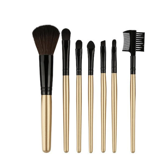Fraulein38 Professional Set with Makeup Brushes made of Synthetic Hair 7pcs