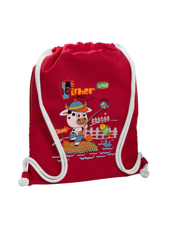 Koupakoupa Ο Μικρός Ψαράς Gym Backpack Red