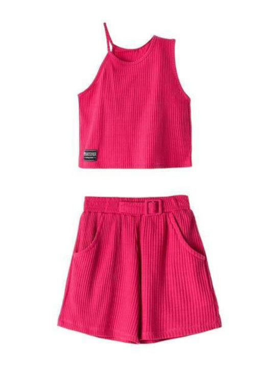 Εβίτα Kids Set with Shorts Summer 2pcs Fuchsia