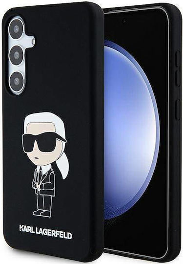 Karl Lagerfeld Ikonik Umschlag Rückseite Kunststoff / Silikon Schwarz (Galaxy S24)