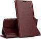 Wallet Leather Durable Burgundy (Moto G84)