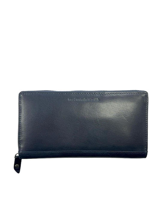 Leather Women's Wallet Classic Blue