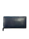 Leather Women's Wallet Classic Blue