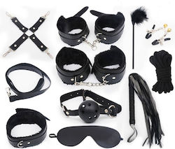 Pretty Lingerie BDSM Kit σε Μαύρο Χρώμα 10τμχ