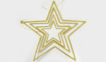 Plastic Christmas Decorative Pendant Star Gold