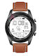 Z57 Aluminium Smartwatch with Heart Rate Monitor (Brown/Silver)