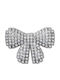 Crocs Jibbitz Charm Bling Bow Metallic Gray