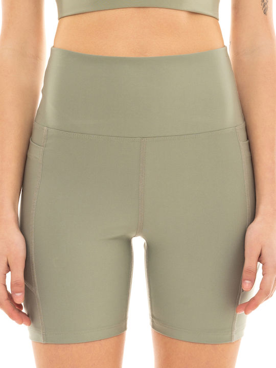 Be:Nation Frauen Fahrrad Leggings Khaki