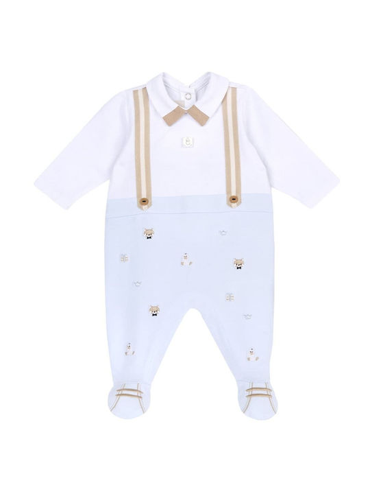 Chicco Baby Bodysuit Set with Pants Light Blue