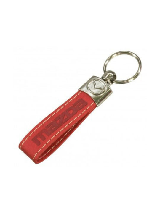 Mazda Keychain Leather Red