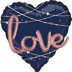 Balloon Foil Jumbo Marriage Navy 91cm