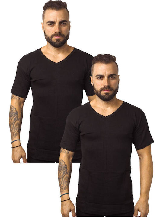 Herren Unterhemden ΜΑΥΡΟ 2Packung