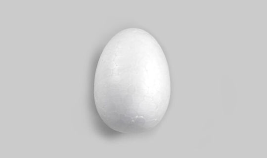 Easter Egg Foam White 4.5x7cm Set 50 Pieces