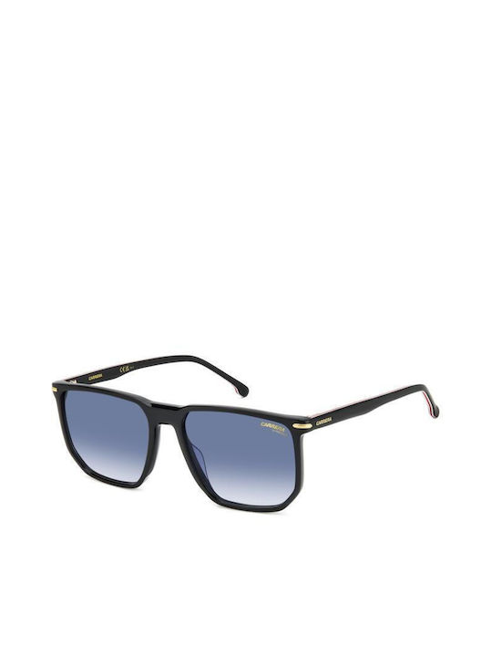 Carrera Men's Sunglasses with Black Plastic Frame and Blue Gradient Lens 329/S 807/08
