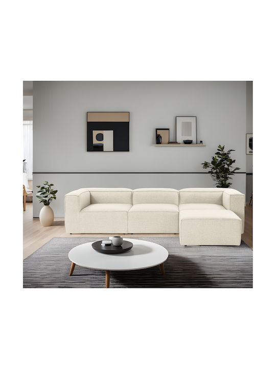 Fora Ecke Sofa Ecru 296x185x66cm
