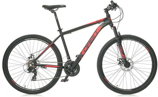 Orbit 27.5" 2023 Μαύρο Mountain Bike με 21 Ταχύτητες και Μηχανικά Δισκόφρενα