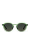 Meller Achawen Unisex Sonnenbrillen mit Grüner Horn umrandeter Rahmen und Grünen Polarisiertem Glas