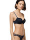 Bra with Light Padding Underwire Blue