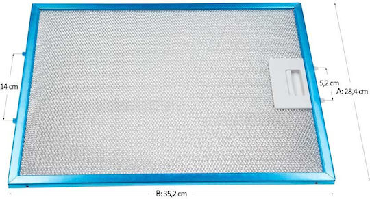 Μεταλλικό Φίλτρο Απορροφητήρα Beko Candy Gorenje Samsung 28,4 X 35,2 Cm