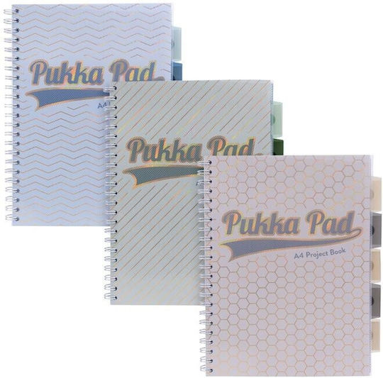 Pukka Spiral Heft Geregelt A4 5 Themen 1Stück (Μverschiedene Designs/Farben)