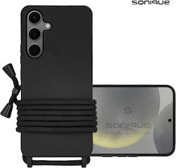 Sonique Umschlag Rückseite Silikon 0.5mm Schwarz (Galaxy S24+)