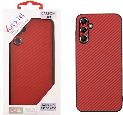 Volte-Tel Umschlag Rückseite Silikon Rot (Samsung A55 5G A556)