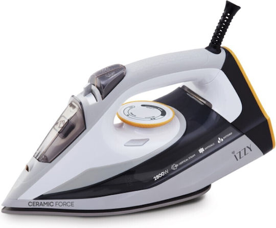 Izzy IZ-1107 Steam Iron 2800W with Ceramic Plate and Continuous Steam Supply 50g/min