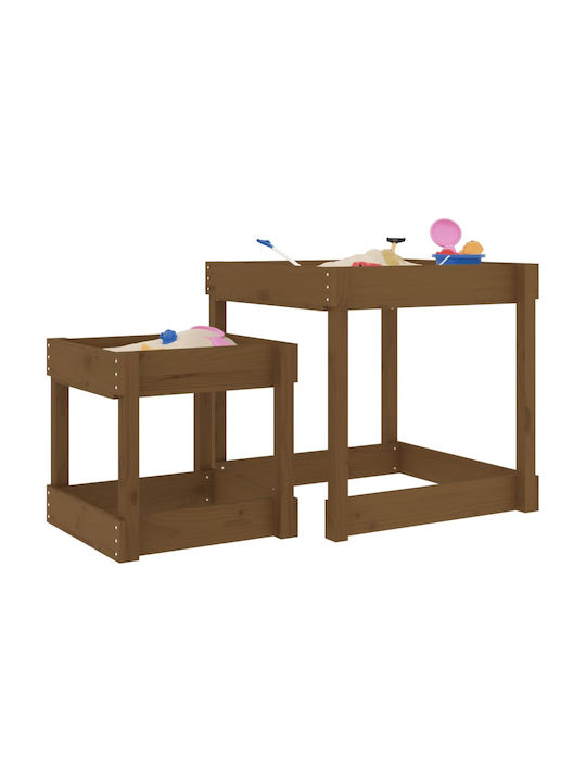 Kids Table made of Wood Brown