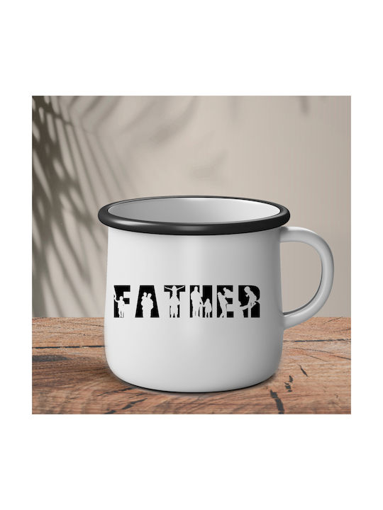 Tasse Emaille "Father" 1Stück