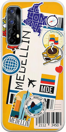 Ticket To Medellin Back Cover Silicone Multicolour (Realme 7)