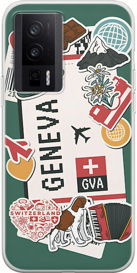 Ticket To Geneva Задна корица Силикон Многоцветен (Poco F5 Pro)