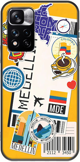 Ticket To Medellin Back Cover Silicon Multicolor (Redmi Note 11 Pro+ 5G)