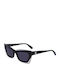 Calvin Klein Women's Sunglasses with Black Plastic Frame and Black Lens
