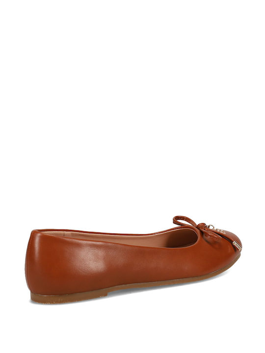 Damen Ballerinas in Tabac Braun Farbe