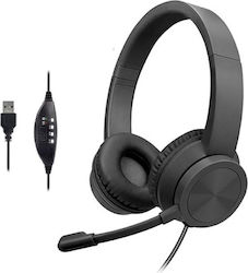 Lamtech On Ear Multimedia Ακουστικά με μικρόφωνο και σύνδεση USB-A