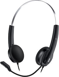 Genius HS-220U On Ear Căști Multimedia cu microfon și conexiune USB-A / USB-C