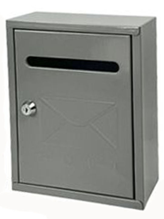 ForHome Outdoor Mailbox Metallic in Gray Color 26x20x7.5cm