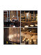 Artekko Pendant Light Black with Rope for 4 Bulbs E27 80x80x120cm