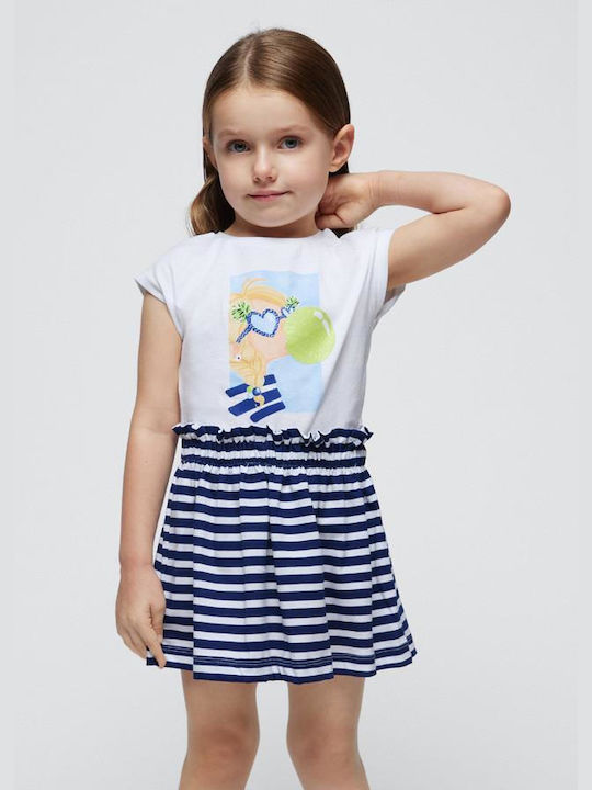 Mayoral Kids Set with Skirt Summer 2pcs Navy Blue