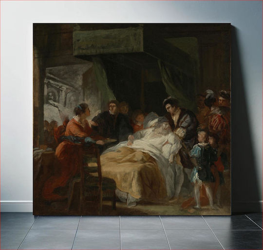 Death Leonardo Gemälde auf Leinwand 80x80cm
