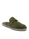 Flat Suede Mules σε Πράσινο Χρώμα