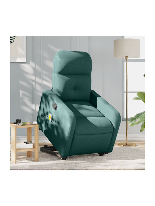 Fotoliu Relax Masaj cu Puf Verde 66x89x96cm