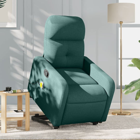 Fotoliu Relax Masaj cu Puf Verde 66x89x96cm