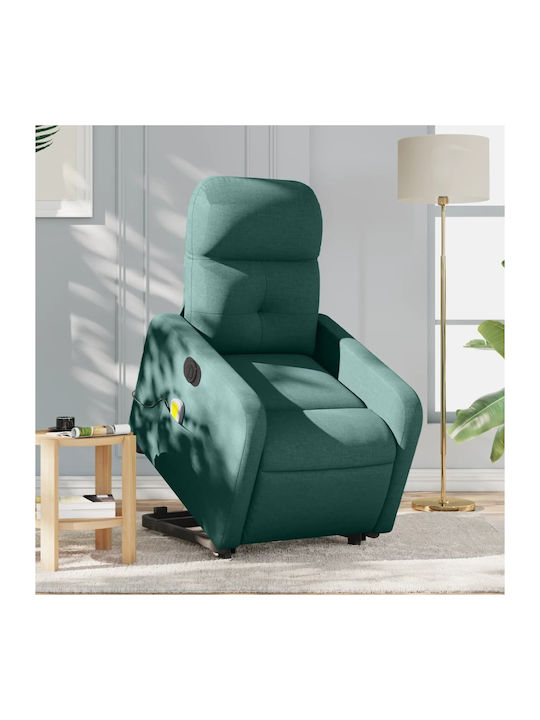 Πολυθρόνα Relax Massage με Υποπόδιο Πράσινη 66x...