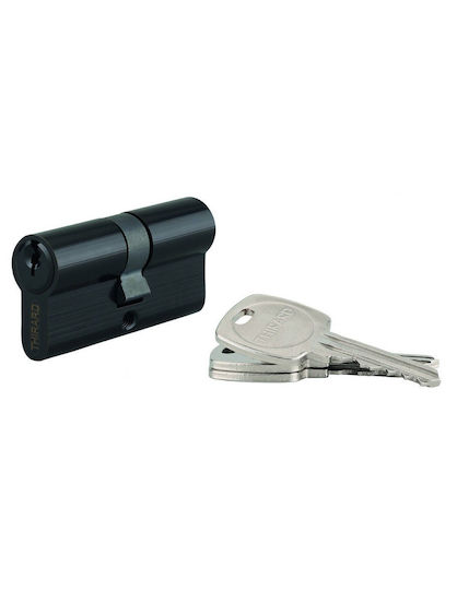Thirard Lock Cylinder Security 80mm (40-40) with 3 Keys Black