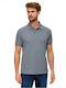 S.Oliver Men's Short Sleeve Blouse Polo Gray