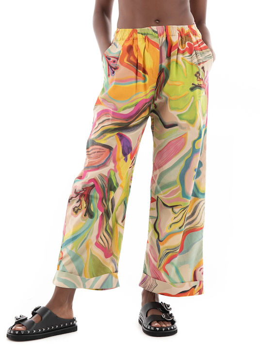 Deha Women's Fabric Trousers Multicolour